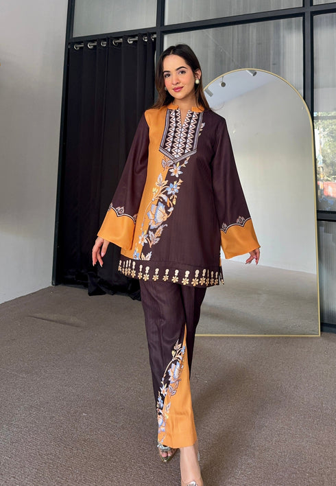 Dusky Elegance Winter Kurta Set